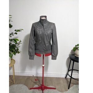 Idra - Grey Leather Jacket